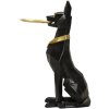 Mauro Ferretti figurita decorativa perro Ory con bandeja 30x64x91 cm oro negro