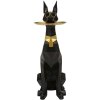 Mauro Ferretti figurita decorativa perro Ory con bandeja 30x64x91 cm oro negro