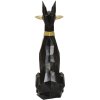 Mauro Ferretti figurita decorativa perro Ory con bandeja 30x64x91 cm oro negro