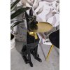Mauro Ferretti figurita decorativa perro Ory con bandeja 30x64x91 cm oro negro