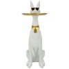 Mauro Ferretti escultura decorativa perro Ory con bandeja 27x51x74 cm oro blanco