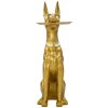 Mauro Ferretti escultura decorativa perro Pit con bandeja 30x64x91 cm oro