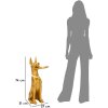 Mauro Ferretti escultura decorativa perro Pit con bandeja 27x51x74 cm oro