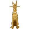 Mauro Ferretti escultura decorativa perro Pit con bandeja 27x51x74 cm oro