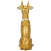 Mauro Ferretti escultura decorativa perro Pit con bandeja 27x51x74 cm oro