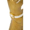 Mauro Ferretti escultura decorativa perro Pit con bandeja 27x51x74 cm oro