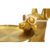 Mauro Ferretti escultura decorativa perro Pit con bandeja 27x51x74 cm oro