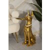Mauro Ferretti escultura decorativa perro Pit con bandeja 27x51x74 cm oro