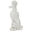 Mauro Ferretti escultura decorativa caniche sentado 20x26x61 cm blanco