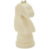 Mauro Ferretti estatuilla decorativa caballo de ajedrez Quarzy 14x13x31 cm oro blanco