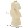 Mauro Ferretti estatuilla decorativa caballo de ajedrez Quarzy 14x13x31 cm oro blanco