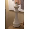 Mauro Ferretti estatuilla decorativa rey de ajedrez Quarzy Ø13x41 cm oro blanco