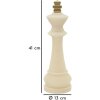 Mauro Ferretti estatuilla decorativa rey de ajedrez Quarzy Ø13x41 cm oro blanco