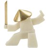 Mauro Ferretti estatuilla decorativa Samurai Oda Quarzy 17x7,5x18,5 cm oro blanco