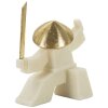Mauro Ferretti estatuilla decorativa Samurai Oda Quarzy 17x7,5x18,5 cm oro blanco