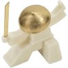Mauro Ferretti estatuilla decorativa Samurai Oda Quarzy 17x7,5x18,5 cm oro blanco