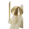 Mauro Ferretti estatuilla decorativa Samurai Oda Quarzy 17x7,5x18,5 cm oro blanco
