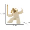 Mauro Ferretti estatuilla decorativa Samurai Oda Quarzy 17x7,5x18,5 cm oro blanco