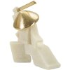 Mauro Ferretti estatuilla decorativa Samurai Oda Quarzy 19x8x18 cm oro blanco