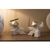 Mauro Ferretti estatuilla decorativa Samurai Oda Quarzy 19x8x18 cm oro blanco