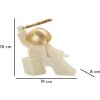Mauro Ferretti estatuilla decorativa Samurai Oda Quarzy 19x8x18 cm oro blanco