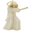 Mauro Ferretti estatuilla decorativa Samurai Toku Quarzy 34x12x30 cm oro blanco