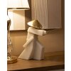 Mauro Ferretti estatuilla decorativa Samurai Toku Quarzy 34x12x30 cm oro blanco