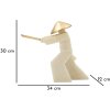 Mauro Ferretti estatuilla decorativa Samurai Toku Quarzy 34x12x30 cm oro blanco