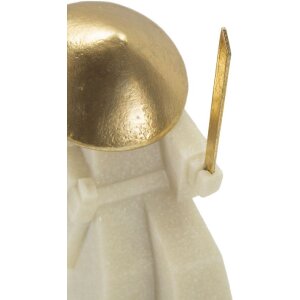 Mauro Ferretti estatuilla decorativa Samurai Toku Quarzy 14x9x24,5 cm oro blanco