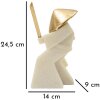 Mauro Ferretti estatuilla decorativa Samurai Toku Quarzy 14x9x24,5 cm oro blanco