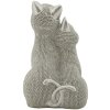 Mauro Ferretti estatuilla decorativa de una pareja de gatos Sparky 13x10x21 cm plata