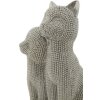 Mauro Ferretti estatuilla decorativa de una pareja de gatos Sparky 13x10x21 cm plata