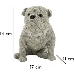 Mauro Ferretti Figurilla decorativa bulldog Sparky 17x11x14 cm plata