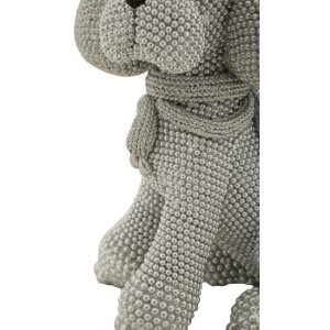 Mauro Ferretti figurita decorativa perro caniche Sparky 14,5x10x19 cm plata