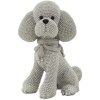 Mauro Ferretti figurita decorativa perro caniche Sparky 14,5x10x19 cm plata