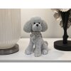 Mauro Ferretti figurita decorativa perro caniche Sparky 14,5x10x19 cm plata