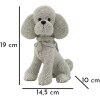 Mauro Ferretti figurita decorativa perro caniche Sparky 14,5x10x19 cm plata