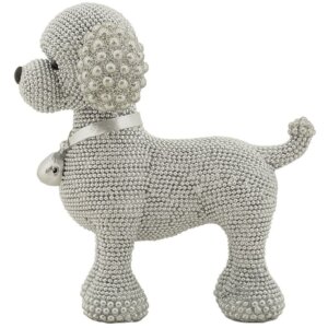 Mauro Ferretti figurita decorativa perro caniche Sparky 15x9.5x15 cm plata