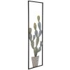 Mauro Ferretti decoración mural marco cactus 31x2,5x90 cm verde azul claro