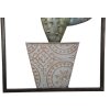 Mauro Ferretti decoración mural marco cactus 31x2,5x90 cm verde azul claro