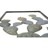 Mauro Ferretti decoración mural marco cactus 31x2,5x90 cm verde azul claro