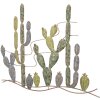 Mauro Ferretti decoración mural cactus 90x2.5x64 cm multicolor