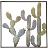 Mauro Ferretti decoración mural marco cactus 50x1,3x50 cm verde azul claro