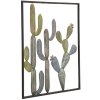 Mauro Ferretti decoración mural marco cactus 50x1,3x50 cm verde azul claro