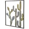 Mauro Ferretti decoración mural marco cactus 50x1,3x50 cm verde azul claro