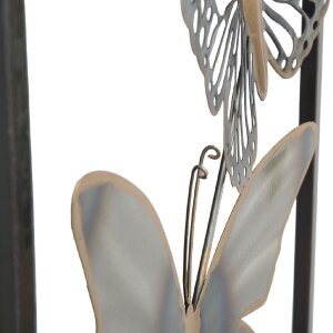 Mauro Ferretti decoración de pared mariposas 31x2.5x90 cm negro plata