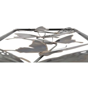 Mauro Ferretti decoración de pared mariposas 31x2.5x90 cm negro plata