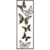 Mauro Ferretti decoración de pared mariposas 31x2.5x90 cm negro plata