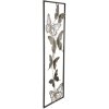 Mauro Ferretti decoración de pared mariposas 31x2.5x90 cm negro plata