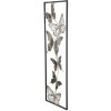 Mauro Ferretti decoración de pared mariposas 31x2.5x90 cm negro plata